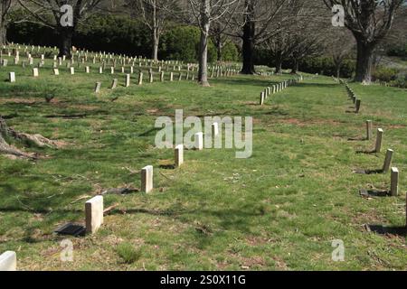 Lynchburg, Virginia, Stati Uniti. La sezione confederata nel Cimitero della Città Vecchia, luogo di sepoltura di oltre 2000 soldati. Foto Stock