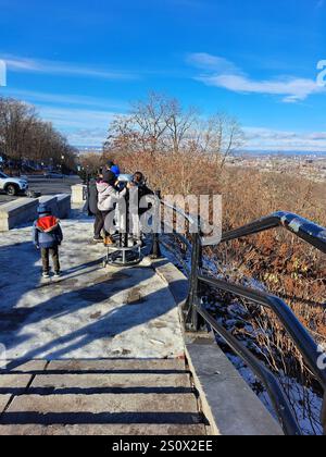 Mont-Royal Lookout a Montreal, Quebec, Canada Foto Stock