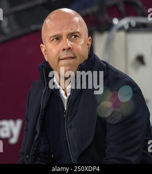 Londra, Regno Unito. 29 dicembre 2024. West Ham vs Liverpool - Premier League - London Stadium. Liverpool Manager Arne slot. Crediti immagine: Mark Pain / Alamy Live News Foto Stock