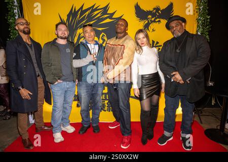 Los Angeles, Stati Uniti. 29 dicembre 2024. Il cast partecipa a The Iron Crew - 2024 - World's First Action Scene Competition al Cat's Crawl Theater, Los Angeles, CA, 29 dicembre 2024 Credit: Eugene Powers/Alamy Live News Foto Stock