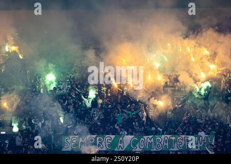 Lisbona, Portogallo. 29 dicembre 2024. Tifosi del CP sportivo visti durante la partita Betclic della Liga Portugal tra Sporting CP e SL Benfica all'Estadio Jose Alvalade. (Punteggio finale: Sporting CP 1 - 0 SL Benfica) credito: SOPA Images Limited/Alamy Live News Foto Stock