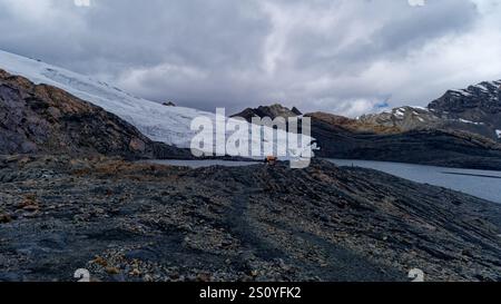 Veloce ghiacciaio dissappearin delle Ande Foto Stock