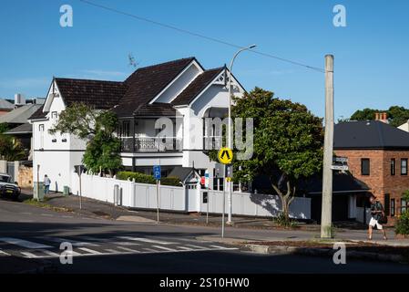 Residential Street, Newcastle, NSW, Australia Foto Stock
