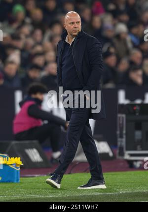 Londra, Regno Unito. 29 dicembre 2024. West Ham vs Liverpool - Premier League - London Stadium. Liverpool Manager Arne slot. Crediti immagine: Mark Pain / Alamy Live News Foto Stock