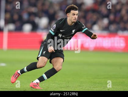 Londra, Regno Unito. 29 dicembre 2024. Curtis Jones del Liverpool durante la partita di Premier League al London Stadium di Londra. Il credito per immagini dovrebbe essere: Paul Terry/Sportimage Credit: Sportimage Ltd/Alamy Live News Foto Stock