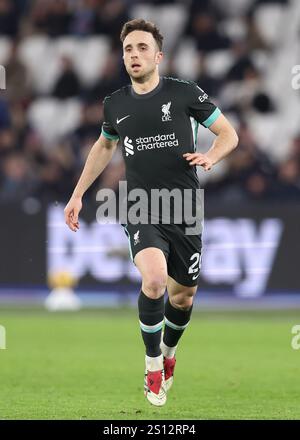 Londra, Regno Unito. 29 dicembre 2024. Diogo Jota del Liverpool durante la partita di Premier League al London Stadium di Londra. Il credito per immagini dovrebbe essere: Paul Terry/Sportimage Credit: Sportimage Ltd/Alamy Live News Foto Stock