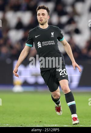 Londra, Regno Unito. 29 dicembre 2024. Diogo Jota del Liverpool durante la partita di Premier League al London Stadium di Londra. Il credito per immagini dovrebbe essere: Paul Terry/Sportimage Credit: Sportimage Ltd/Alamy Live News Foto Stock