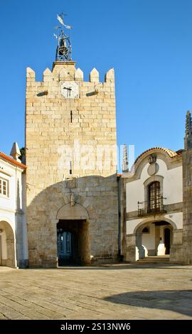 Torre dell'orologio a Caminha, Portogallo Foto Stock