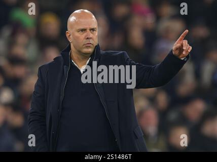 Londra, Regno Unito. 29 dicembre 2024. West Ham vs Liverpool - Premier League - London Stadium. Liverpool Manager Arne slot. Crediti immagine: Mark Pain / Alamy Live News Foto Stock