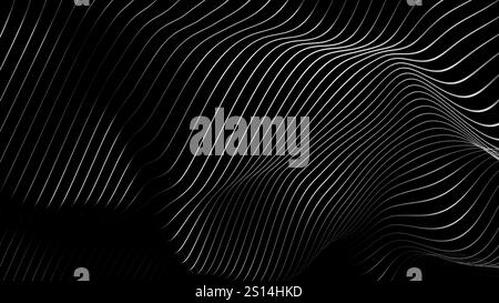 Un video accattivante di immagini in bianco e nero con illusioni ottiche. Design Foto Stock