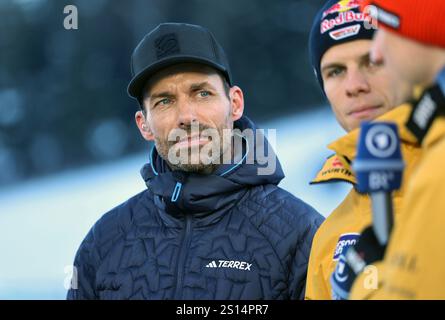 Garmisch-Partenkirchen, Germania 31. Dezember 2024: 73.internationale Vierschanzentournee, Skispringen, Herren, Weltcup, Garmisch-Partenkirchen, Olympia Skistadion, 4hills, Olympiaschanze, Qualifikation Sven Hannawald, ehemaliger Skispringer und TV Experte ARD, Kopf, Oberkörper Foto Stock