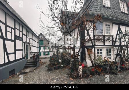 Cultura viaggi Germania Europa, villaggi fiabeschi tedeschi Vista dettagliata della città di Freudenberg nel Siegerland Germania Foto Stock