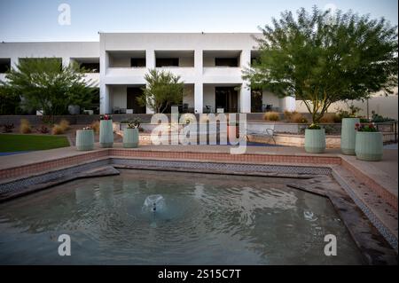 Scottsdale, Arizona - 23 dicembre 2024: Vista nel Civic Center Park di Scottsdale. Foto Stock