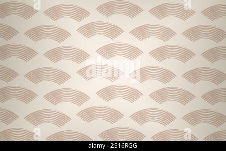 carta da parati moderna classica 3d. moquette e design degli interni. pennello sfondo beige Foto Stock