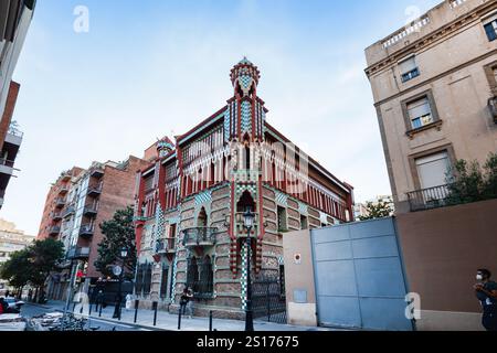 Casa Vicens, Barcellona, Spagna - ottobre 2023: Facciata esterna di Casa Vicens Foto Stock