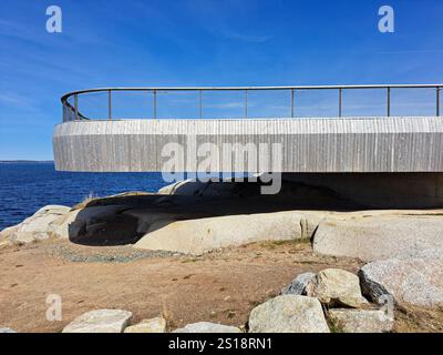 Piattaforma panoramica a Peggy's Cove, nuova Scozia, Canada Foto Stock