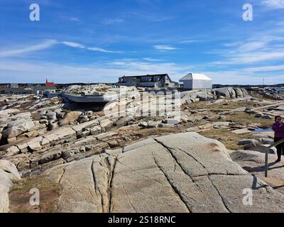 Piattaforma panoramica a Peggy's Cove, nuova Scozia, Canada Foto Stock