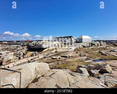 Piattaforma panoramica a Peggy's Cove, nuova Scozia, Canada Foto Stock