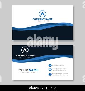 Business card design Illustrazione Vettoriale