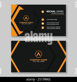 Semplice e pulito, moderno design per biglietti da visita Illustrazione Vettoriale