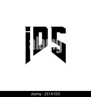 Design del logo della lettera IDS per l'azienda tecnologica. Combinazione di colori bianco e nero con logo IDS. Logo IDS, vettore IDS, design IDS, icona IDS, IDS alph Illustrazione Vettoriale