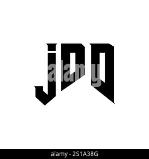 Design del logo JDD Letter per l'azienda tecnologica. Combinazione di colori bianco e nero con logo JDD. Logo JDD, vettore JDD, design JDD, icona JDD, alph JDD Illustrazione Vettoriale