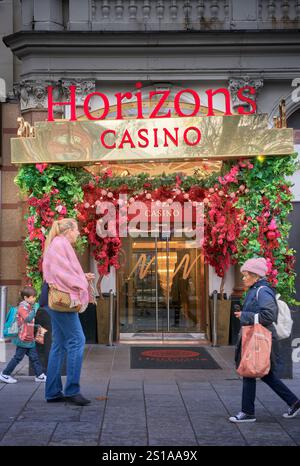 Horizons Casino, gioco d'azzardo e bevande, Leicester Square, Londra, Inghilterra. Foto Stock