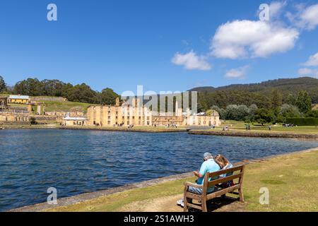 Port Arthur storico museo all'aperto e edificio penitenziario principale, Tasmania, Australia, 2024 Foto Stock