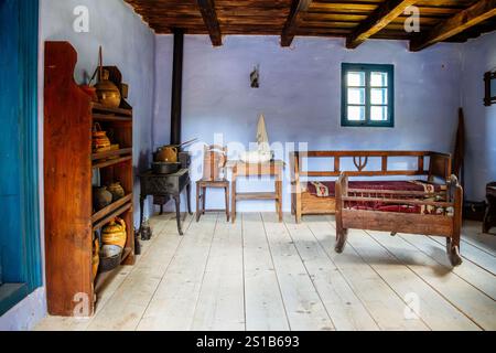 SIBIU (ROMANIA) - il Museo Etnografico Astra mostra il ricco patrimonio culturale della Romania. È uno dei più grandi musei etnografici all'aperto d'Europa. Foto Stock