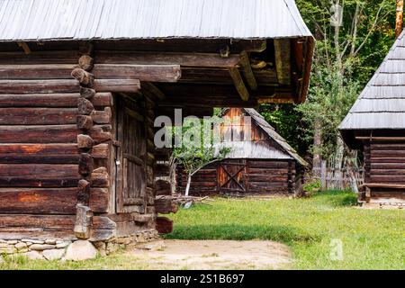 SIBIU (ROMANIA) - il Museo Etnografico Astra mostra il ricco patrimonio culturale della Romania. È uno dei più grandi musei etnografici all'aperto d'Europa. Foto Stock