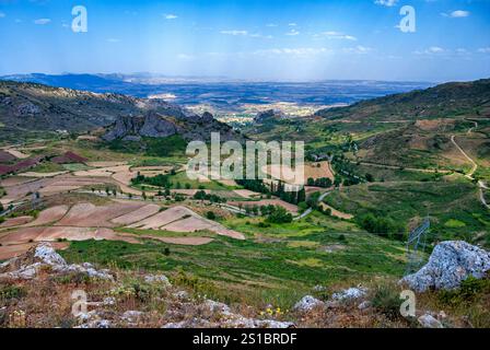 Punto di vista di la Bureba. Poza de la Sal. Provincia di Burgos. Castilla y Leon. Spagna. Foto Stock