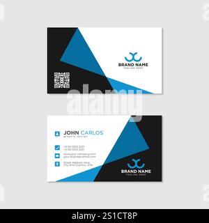 Moderno e creativo Clean Business Card Template Illustrazione Vettoriale