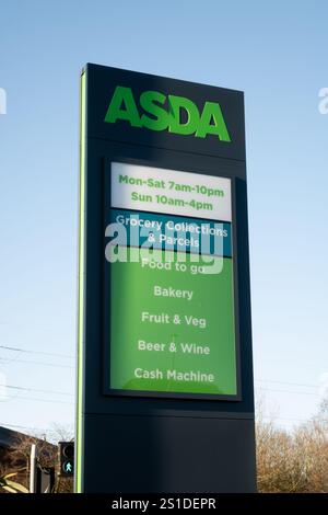 Cartello Asda store, Quinton, West Midlands, Inghilterra, Regno Unito Foto Stock