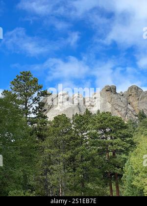 The Presidents Suptures, Mount Rushmore National Memorial, South Dakota, USA Foto Stock