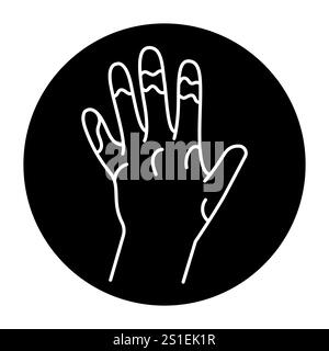 Icona della linea di colore della dermatomiosite. Malattie autoimmuni. Elemento isolato vettoriale. Traccia modificabile. Illustrazione Vettoriale