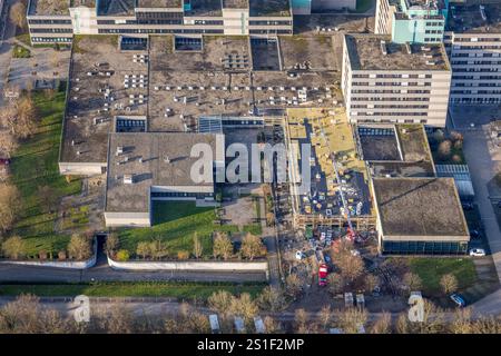 Vista aerea, Berufsförderungswerk Hamm, istituto educativo con cantiere, Rhynern District, Hamm, Ruhr, Renania settentrionale-Vestfalia, germe Foto Stock