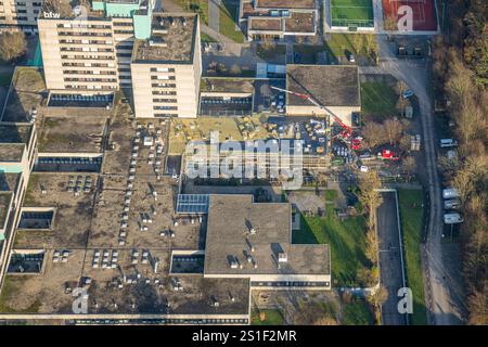 Vista aerea, Berufsförderungswerk Hamm, istituto educativo con cantiere, Rhynern District, Hamm, Ruhr, Renania settentrionale-Vestfalia, germe Foto Stock