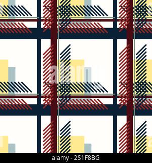 Classico design scozzese tartan. Classico tartan a quadri. Set vettoriale con illustrazione tartan senza cuciture per sciarpa, coperta e altri moderni modelli Primavera Estate Autunno Illustrazione Vettoriale