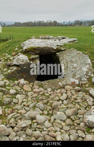 Tomba a camera neolitica a Nether Largie South, Kilmartin Glen, Argyll, Scozia, Regno Unito Foto Stock