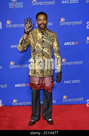 Palm Springs, Stati Uniti. 3 gennaio 2025. PALM SPRINGS, CA. 3 gennaio 2025: Colman Domingo arriva ai Palm Springs Film Festival Awards 2025. Crediti fotografici: Paul Smith/Alamy Live News Foto Stock