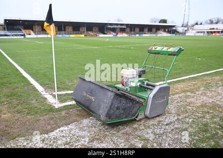 Vista generale all'interno dello stadio durante la partita Sky Bet League 1 tra Cambridge United e Bristol Rovers al Cledara Abbey Stadium di Cambridge, sabato 4 gennaio 2025. (Foto: Kevin Hodgson | mi News) crediti: MI News & Sport /Alamy Live News Foto Stock