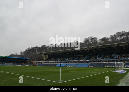 Una vista generale all'interno di Adams Park, sede dei Wycombe Wanderers davanti alla partita della Sky Bet League 1 Wycombe Wanderers vs Blackpool ad Adams Park, High Wycombe, Regno Unito, 4 gennaio 2025 (foto di Gareth Evans/News Images) Foto Stock