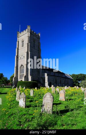 St James la Grande chiesa, Castello Acre villaggio, Nord Norfolk, Inghilterra, Regno Unito Foto Stock