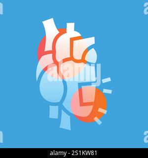 Icona nera della linea di insufficienza cardiaca. Firma per pagina Web, app mobile, pulsante, logo. Pulsante isolato vettore. Traccia modificabile. Illustrazione Vettoriale