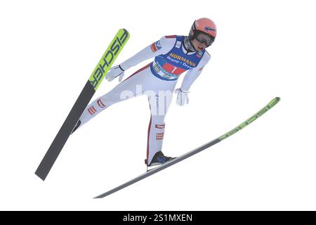 Innsbruck, Austria. 4 gennaio 2025. INNSBRUCK, AUSTRIA - 4 GENNAIO: Jan Hoerl dell'Austria durante l'Individual HS128 della FIS World Cup Ski Jumping Four Hills Tournament Men Innsbruck at il 4 gennaio 2025 a Innsbruck, Austria.250104 SEPA 24 025 - 20250104 PD6690 credito: APA-PictureDesk/Alamy Live News Foto Stock