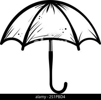 ombrello - illustrazione vettoriale retrò Illustrazione Vettoriale