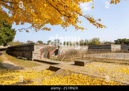 Sito storico di Hanjingtang all'interno del Parco Yuanmingyuan a Pechino, Cina. L'imperatore Qianlong ha costruito per il suo pensionamento. Foto Stock