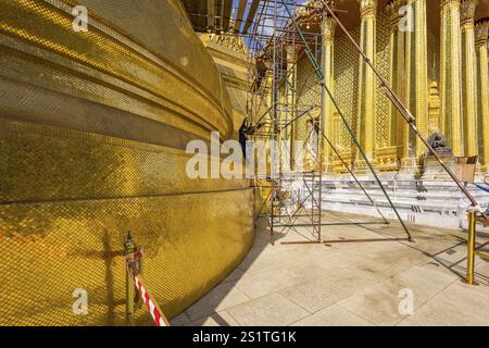 Wat Phra Kaeo, Tempio del Buddha di Smeraldo. Bangkok, Thailandia, Asia Foto Stock