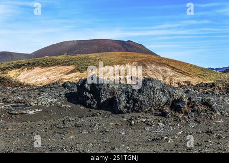 2016, Parco Nazionale di Timanfaya, Lanzarote, Monti del fuoco del Parco Nazionale di Timanfaya, Montanas del Fuego, ESP, Spagna, Isole Canarie, isole Canarie, A. Foto Stock
