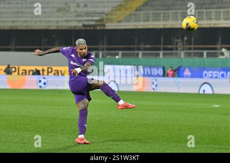 Firenze, Italia. 4 gennaio 2025. Stadio Artemio Franchi, Firenze, Italia - Dodo dell'AC Fiorentina durante la partita di calcio di serie A Enilive, Fiorentina vs Napoli, 4 gen 2025 (foto di Roberto Ramaccia/Sipa USA) crediti: SIPA USA/Alamy Live News Foto Stock